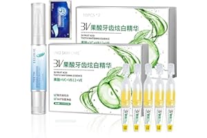 QJFHURB Tlopa Dientes 20PCS y 1 Par Tiras Blanqueadoras Dientes 1 Lápiz Blanqueador Dental Blanquear Dientes Tlopa Ampoule Tooth Serum Tlopa Ampolla Pasta de Dientes 3V Fruit Acid Eliminación de Sarro Placa