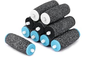 Scholl Rulli di ricambio per la rimozione dei calli BOLASEN 10 pezzi, 3 tipi di rugosità Coarse per la rimozione della pelle dura, rulli di ricambio Velvet Smooth, set per la cura dei piedi