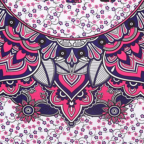 Finether indischer Wandteppich Wandbehang Mandala Elefant Tuch Wandtuch Gobelin Tapestry Goa Indien Hippie-/ Boho Stil als Dekotuch /Tagesdecke indisch orientalisch psychedelic bunt 215 x 150 cm FT-194 - 6