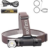 Sofirn SP40 led Stirnlampe 1200 Lumen CREE XPL LED Kopfleuchte mit 18650 Batterie und Magnet für Outdoor Explo Jagd