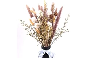 LZGS GO SWING BANDS Flores secas Decoracion Pampas Secas Decoracion Ramo Flores Secas Naturales DIY Ideal para Salón Boho Dormitorio Jarrones (LZGSGO-0103)