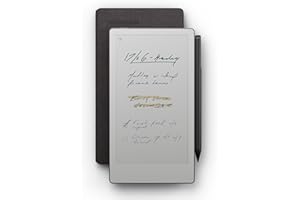 Remarkable Paper Pro Move – Gewebtes Folio-Bundle | ultrahandliches 7,3-Zoll-Farbtablet mit Marker Plus und Radiergummi und Einer Book Folio-Hülle aus Mosaikgewebe – Basalt