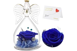 ‎QINQINXIN Qinqinxin Geschenke für Mama Oma Handgefertigte Ewige Rose Engel Figur, Geburtstagsgeschenk für Oma, Originelles Geschenke für Frauen Mutter zu Muttertag Valentinstag Geburtstag