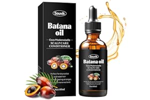 Souvik Aceite de Batana 60ml Ciento Natural Prensado en Frío para el Crecimiento del Cabello Hidratante Restaura el Cabello Dañado y Elimina las Puntas Abiertas Tratamiento Intensivo