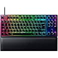 Razer Huntsman V2 Tenkeyless (Red Switch) - Optical Gaming Keyboard (Linear Optical Switches Gen-2, Doubleshot PBT Keycaps, Ergonomic Wrist Rest) UK Layout | Black