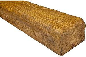 DECOWOOD DECO WOOD Deckenbalken EQ005 aus Polyurethane, 2m Länge, PU Balken Holzoptik (hellbraun - 19x13cm) Innendekor Dekobalken Rohrabdeckung
