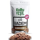 Dry Green Raw Almonds - 100% Local Almonds - Fresh, Additive-Free, Healthy Nuts Diet-Friendly, Protein Storage - 250 gr
