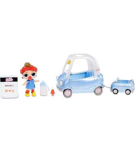 LOL Surprise Big Baby Hair - Muñeca grande de 11 pulgadas Splash Queen con 14 sorpresas, incluyendo accesorios para compartir y cabello y vestido azul y rosa, juego de juguetes navideños