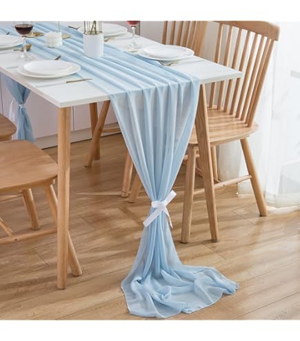 Artoid Mode Tafelloper van gaas, geelgoud, 70 x 300 cm, glitter