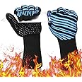 932℉ Extreme Heat Resistant BBQ Gloves, Food Grade Kitchen Oven Gloves,Flexible Hot Grilling Gloves with L5 Cut Resistant, Welding, Cutting(1 Pair)