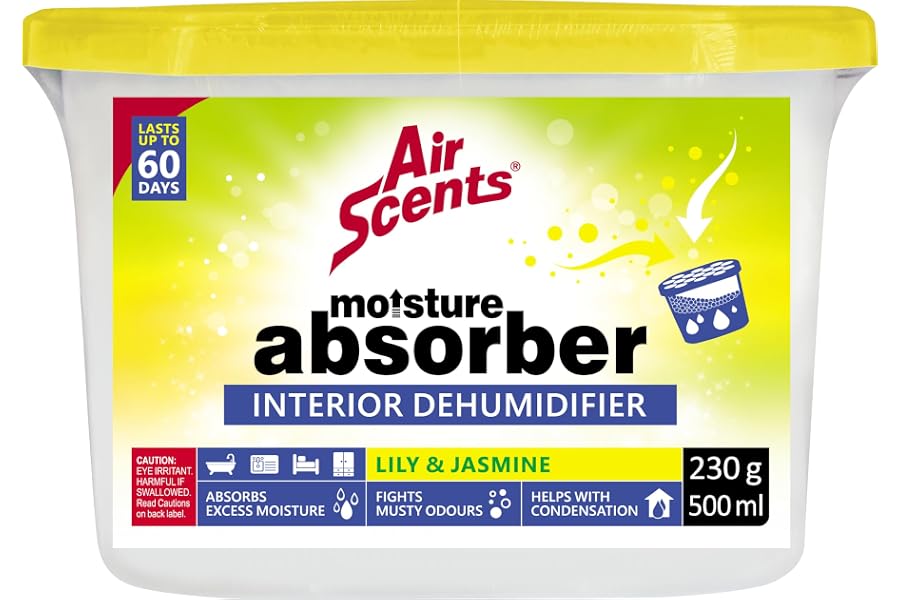 Air Scents Lemon and Jasmine Moisture Absorber Interior Dehumidifier 500 ml