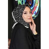 Mermer Desen Beyaz Soft Pamuk Eşarp