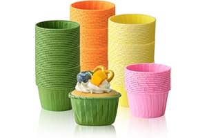 Gsakskdsap 160 Pcs Moldes Magdalenas Papel, Cápsulas Magdalenas, Antiadherente Papel para Magdalenas, Envoltorios Coloridos Cupcakes, Moldes para Muffins Sin Blanquear Prueba de Grasa