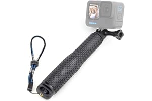 SOONSUN 23'' Short Extension Selfie Stick Compact Hand Grip Waterproof Monopod Pole for GoPro Hero 13 12 11 10 9 8 7 6 5 4, Fusion, Session, Insta360 X2 X3, GO3, AKASO, DJI Osmo Action Camera