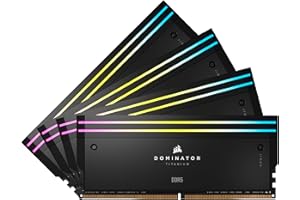 CORSAIR DOMINATOR TITANIUM RGB DDR5 RAM 96GB (4x24GB) 6400MHz CL32 Pamięć Komputerowa Kompatybilna z Intel XMP iCUE - Czarny (CMP96GX5M4B6400C32)