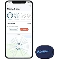 musegear Schlüsselfinder Mini mit Bluetooth App I Keyfinder laut für Handy in dunkelblau I GPS Ortung/Kopplung I…