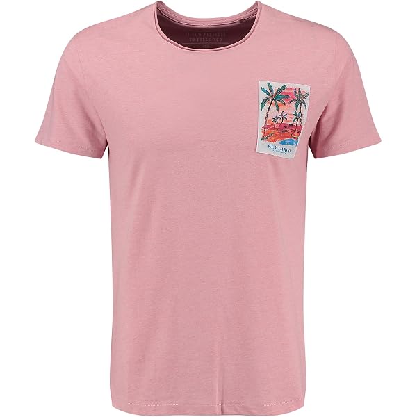 KEYLARGO Love You Round T-Shirt, Nero (1100), S Uomo