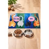 Renkli Kedi Mama Matı, Kedi Servis Altlığı, Su ve Mama Kabı Paspası, Oyun Matı, Mama Paspası