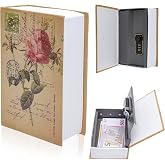 Book Safe with Combination Lock - Secret Book Safe for Money, Jewelry and Keys - Discreet Portable Book Safe for Home, Office