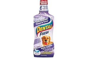 Dental Fresh Water Additive - Original Formula for Dogs - Clinicially Proven, Simply Add to Pet’s Water Bowl to Whiten Teeth, Eliminate Bad Breath, and Improve Oral Health (17 oz)