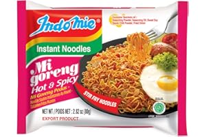 INDOMIE Indo Mie Mi Goreng Instant Noodle, Hot and Spicy, 2.82 Ounce (Pack of 30)