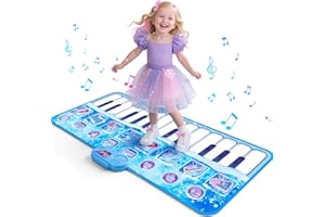 Weinsamkeit Klaviermatte, Tanzmatte Kinder, Weihnachts Geburtstag Geschenke für Mädchen Jungen Alter 3-12Jahre, 8 Instrumente und 14 Melodien, Musical Tanzmatte Spiel, Musikmatte