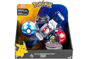 POKÉMON Pokemon T18889D2SQUIRTLE Clip N Carry Poke Ball Belt with Squirtle Figure
