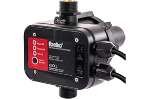 Belko Druckwächter Druckschalter für Wasserpumpen, mit Kabel bis 10 Bar, Gartenbewässerung elektronische Pumpensteuerung Hauswasserwerk Trockenlaufschutz