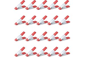 SAEIV Lot de 20 pinces à ressort en métal robustes de 5,8 cm - Pour toile de fond - Pour bâche, camping, travail du bois, modélisme
