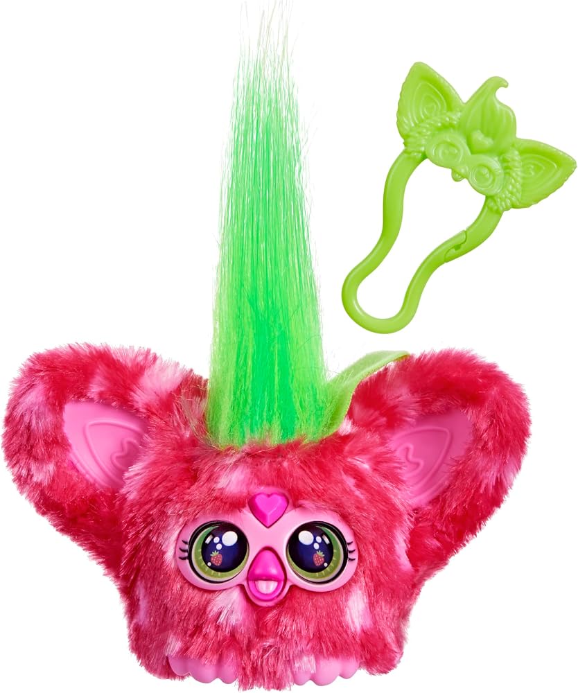 Furby Furblets Ber-Ree Mini Pelüş, Çilek Teması, Kırmızı, Müzik ve Sesler, 6 Yaş ve Üzeri için Oyuncak Yiyecekler