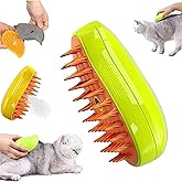 Busstier Steam Cat And Dog Comb, Soft Silicone Head, Cat Dog Washing Brush