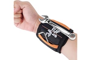 LASUROA Magnetyczna Opaska Nadgarstek do Narzędzi, Heavy Duty Opaska z Silnym Magnesem do Śrub Gwoździ Akcesoriów Spersonalizowane Prezenty dla Taty/Ojca Urodziny