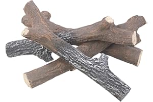 ‎CARLO MILANO Carlo Milano Dekoholz Kamin: 4er-Set Deko-Äste für Bioethanol-Öfen, hitzebeständige Keramik (Keramik-Holz Ethanol-Kamin, Tischkamin Holz, Keramikholz direkt ins)