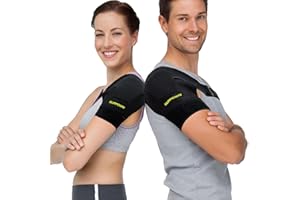 SURPOWN Verstellbare Schulterstütze für Herren und Damen, Schulterriemen Schulter Unterstützung, Schulterbandage, Schultermanschette für Schmerzlinderung, Passt links oder rechts, Eine Packung