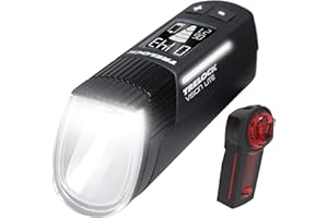 TRELOCK LS 660 I-GO Vision Lite + LS 740 Vector Kit d'éclairage pour vélo 80 lux Rechargeable USB Portée 100 m Homologué StVZO Noir