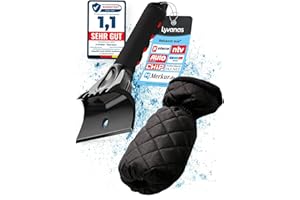 ‎LYVANAS LYVANAS Eiskratzer Auto mit Handschuh TESTSIEGER 2025* - “Eismonster” Profi Scheibenkratzer Auto trifft auf den “Besten Eiskratzer Auto Handschuh“ - top Effizienz kombiniert mit 100% Komfort