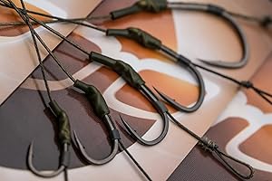Neue Korda Dark Matter bereit, gebunden Carp Hair Rig Barbless/Stacheldraht Größe 4–10 – KCR, n/a