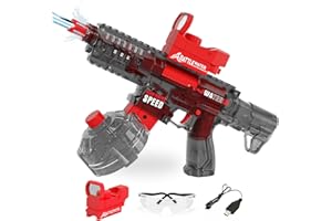 KIZJORYA 2025 Electric Water Guns for Adults Kids, Automatic Squirt Gun Toy for Kids Ages 4-8 8-12, Large Capacity High Power, 32ft Ultra-Long Range, Summer Pool Outdoor Beach Water Toys for Boys Girls（Red）