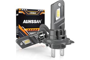 AUHSSAN Ampoule H7 LED Voiture 80W 16000LM 6500K Blanc Froid, 500% de Luminosité, LED Phare Kit Lampes Remplacement pour Halogènes, 1:1 Taille, Plug and Play, Aucun Adaptateur Requis (2 Lampes)