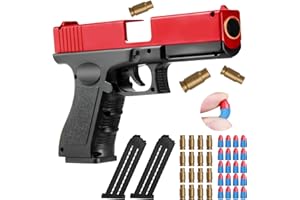 Fetinar Pistolet Jouet, Jouet Blaster en Mousse Souple, rechargement Manuel, étuis à balles à éjection Automatique, Jouets éducatifs, modèle de Pistolet pour 14+ Cadeaux pour Enfants