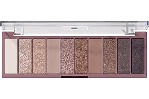 e.l.f. Perfect 10 Eyeshadow Palette, Ten Ultra-pigmented Shimmer & Matte Shades, Vegan & Cruelty-free, Nude Rose Gold (Packaging May Vary)