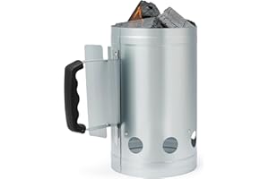 Amazon Basics Fire Starter Charcoal Starters for Charcoal Grill and Barbecues, Silver, 1-Pack