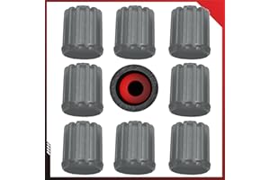 ‎PITLANE PERFORMANCE Pitlane Performance® RDKS Ventilkappen 8 Stück Ventildeckel Auto-Reifen Ventilabdeckung Reifenventil-Kappen Autoventil-Kappen für alle Schrader-Ventile mit RDKS-Sensoren (Anthrazit)