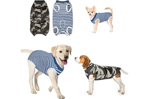 HYLYUN Combinaison de Récupération pour Chiens, Body Chien Post Operatoire Mâle Femelle, Cône E Alternative Medical Déguisements pour Les Moyens Grand Chiens