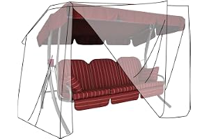 Woltu Skyddsfodral trägunga, 150 x 215 x 150 cm, skydd för trädgårdsmöbler, överdrag av PE, presenning UV-resistent, vattenav