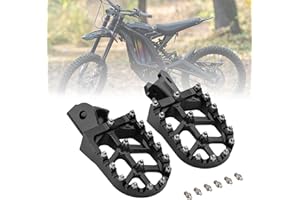 Smotrcc CNC Foot Pegs for Surron, Motorcycle Footpegs Foot Pedals Rests Compatible with Sur Ron Light Bee X S Segway X260 X160 Talaria Sting MX3 MX4 Talaria XXX Dirt Bike-Black