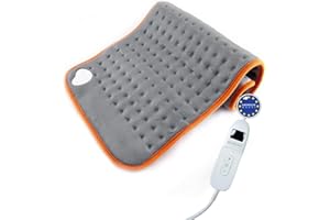 ‎BOSTON TECH Heizkissen FlexiHeat | Weiche Mikrofaser 30x60 cm | Schnelle Erwärmung | Schmerzlinderung | 3 Wärmestufen + Automatische Abschaltung | Beleuchtetes Display | Waschmaschinenfest