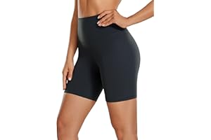 CRZ YOGA Shorts de Yoga Butterluxe pour Femme 6/10/15/20cm - Taille Haute Formation Entraînement Motocyclisme Leggings