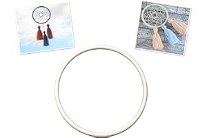 LINIC Proops 1x Large Round 20cm White Dreamcatcher Dream Catcher Craft Hoop Ring, Macrame, Make your own (S7804). Free UK Postage.