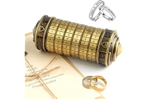 TUPARKA 5 Piezas Da Vinci Code Mini Cryptex Puzzle Boxes Interesante Regalo Creativo Regalos del día de San Valentín para él Ella （Bronce